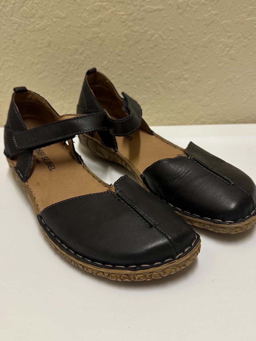 Josef Seibel Rosalie 42 Leather Mary Janes Black Comfort Shoes Womens Size 40 9